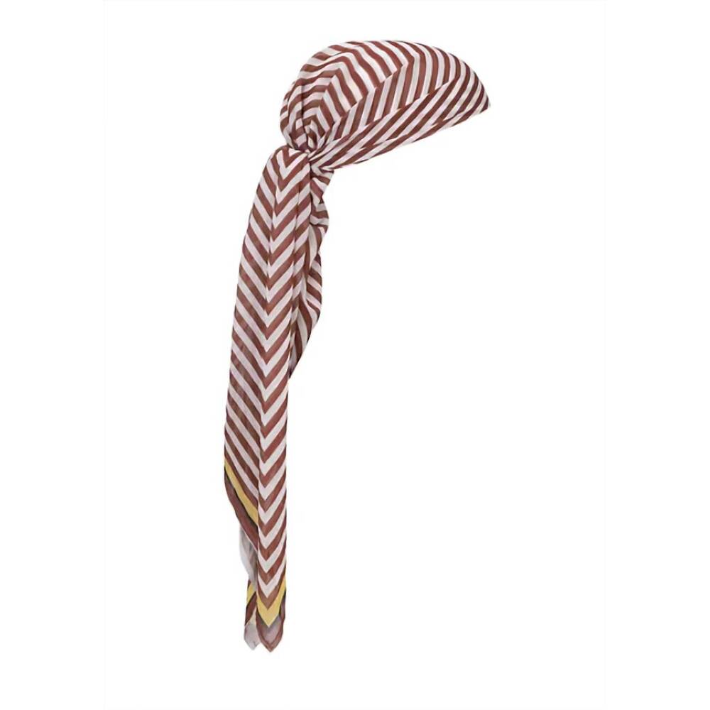 NEW BANANHOT women's head scarf in russet strips